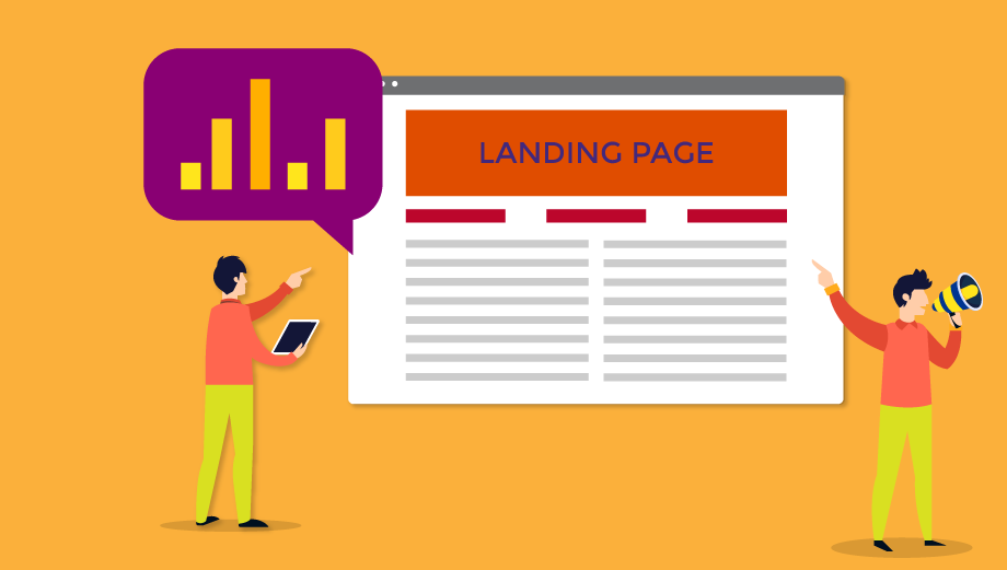 illustrazione della landing page